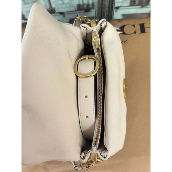 Coach CR703 Pillow Tabby Shoulder Bag 20 IN CHALK - Picture 6 of 8